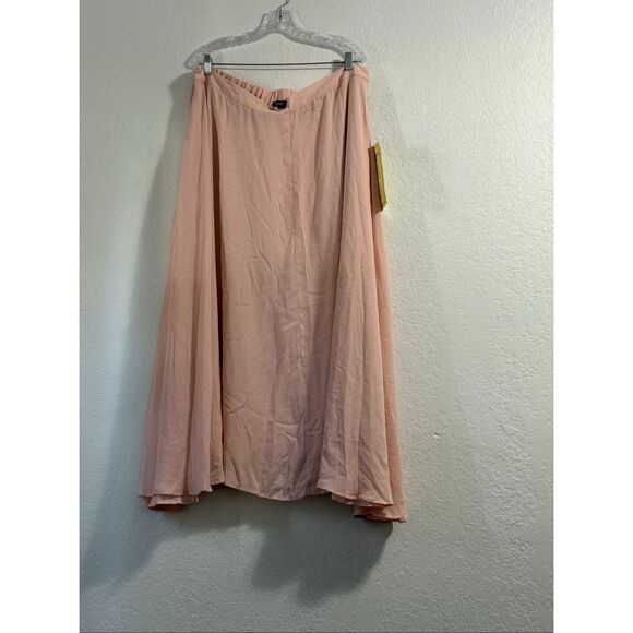 Roaman's Maxi Skirt Size 24 24W Pink Elastic Waist Lined Pull On New - Picture 1 of 3